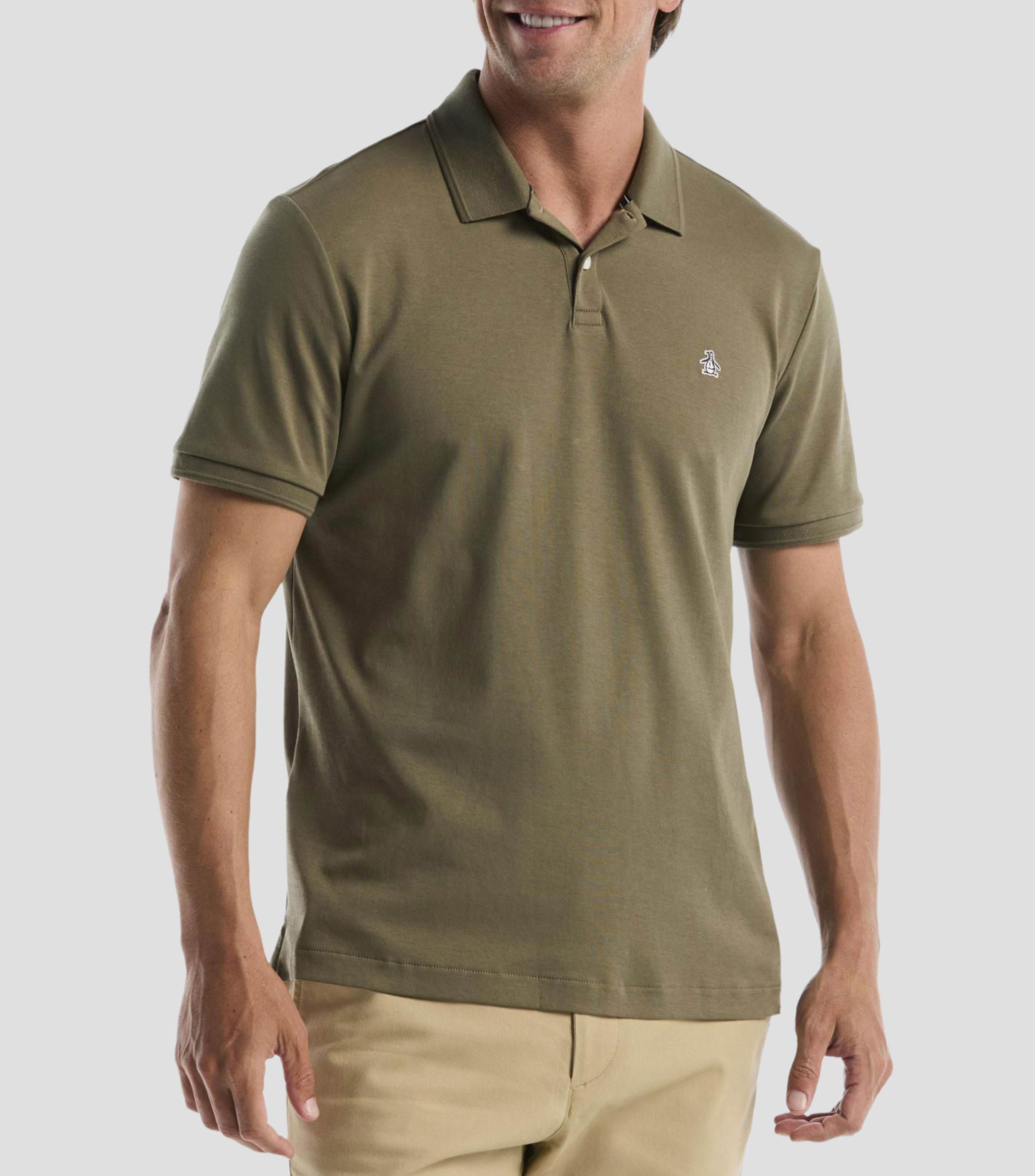 Playera tipo polo manga corta lisa Hombre